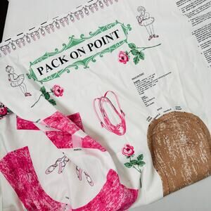 Vtg PACK ON POINT Cotton Duck Cloth Fabric Panel Cut & Sew Ballerina Backpack